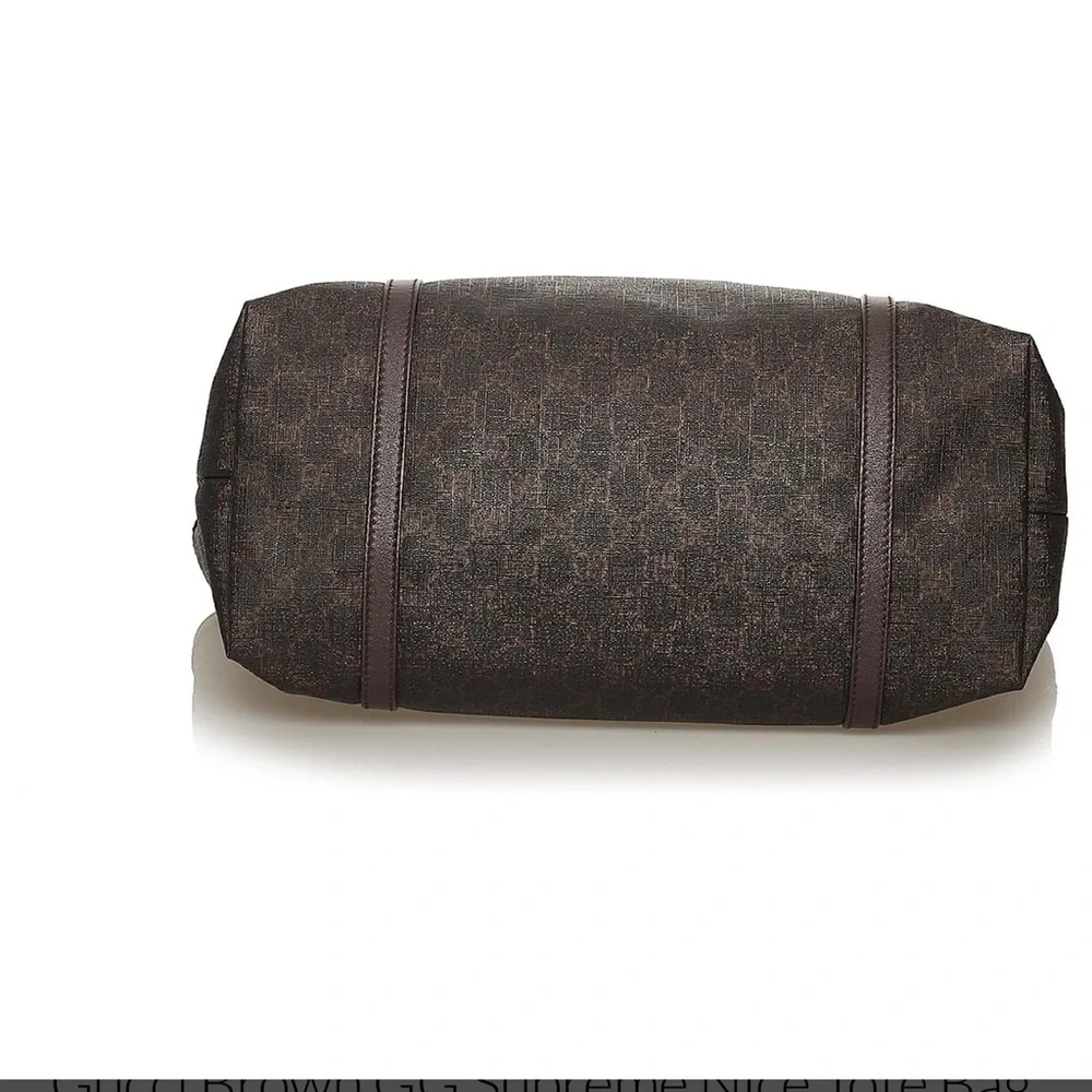 Gucci Brown GG Supreme Nice Tote Bag Dark brown.Excellent! Retail 1.2k - Picture 5 of 6